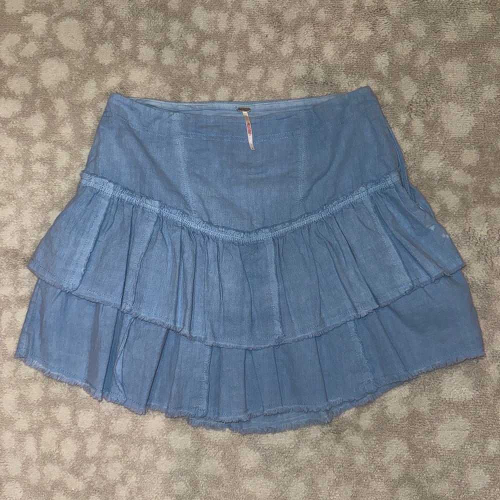 Free people denim skirt
